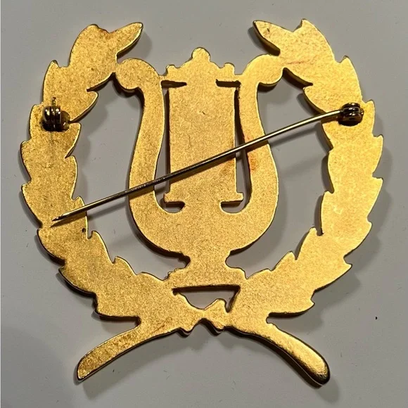 Karl Lagerfeld Bijoux Laurel & Lyre Brooch - Picture 4 of 5